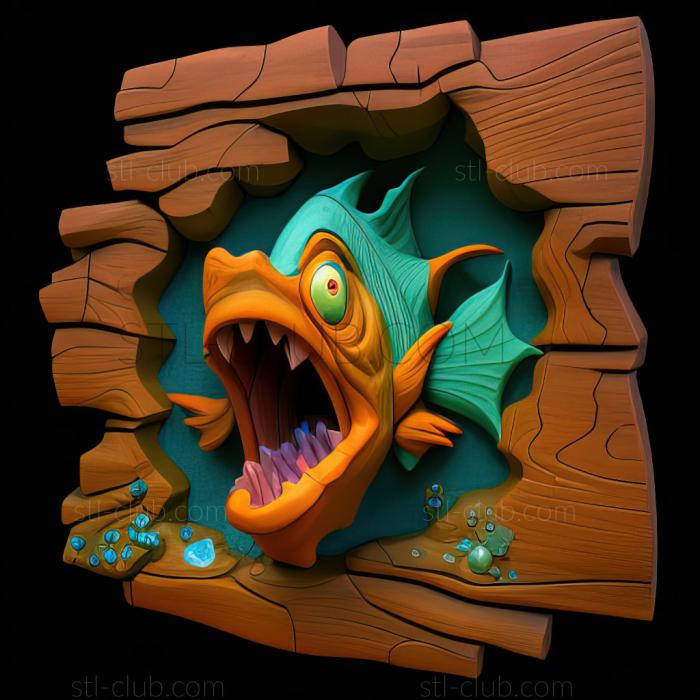 3D мадэль St Freddi Fish 4 The Case of Hogfish Rustlers of Briny Gulch ga (STL)